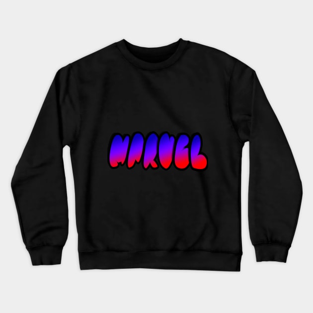 Marvel bubble letter logo Crewneck Sweatshirt by Rexttick